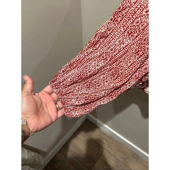 Free People Sheila's Floral Kimono Lace Tie Open Blouse - Picture 5 of 9